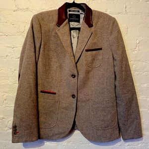 SchneiderS of Salzburg tweed blazer with orange trim